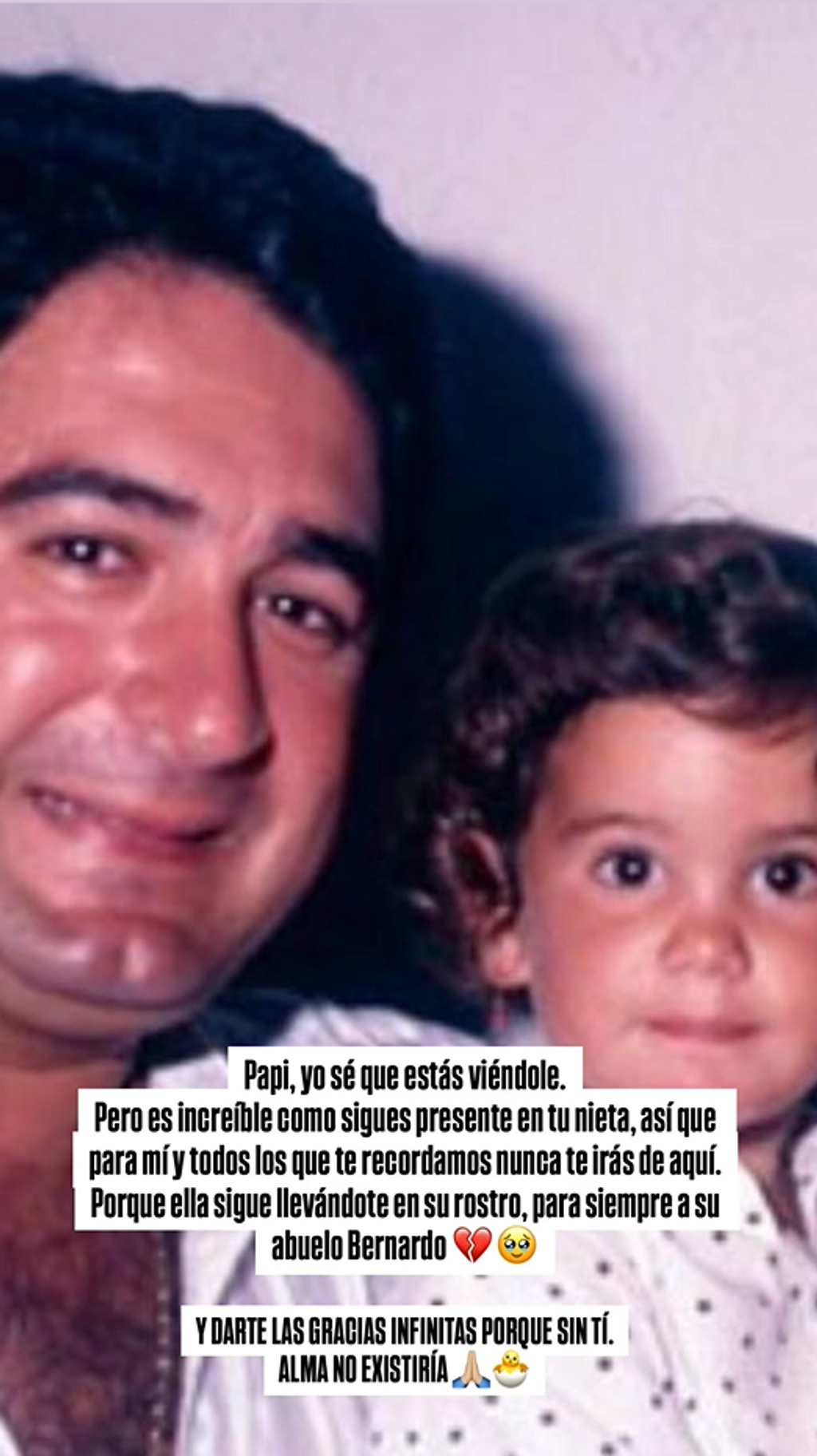 Anabel Pantoja junto a su padre, Bernardo