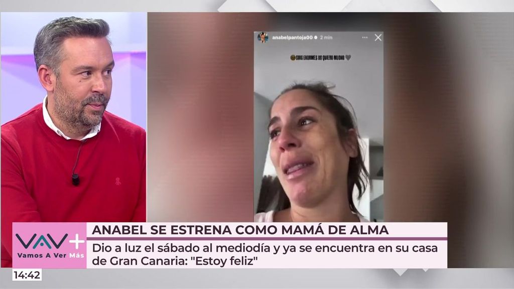 Anabel Pantoja se estrena como madre de Alma: todas las reacciones Vamos a ver 2024 Programa 306