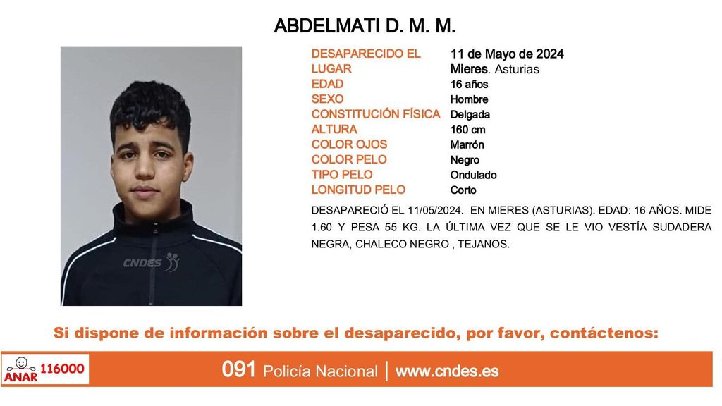 Abdelmati D. M. M., desaparecido en Mieres (Asturias)