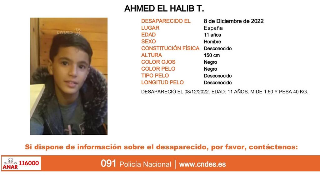 Ahmed El Halib T., desaparecido en España