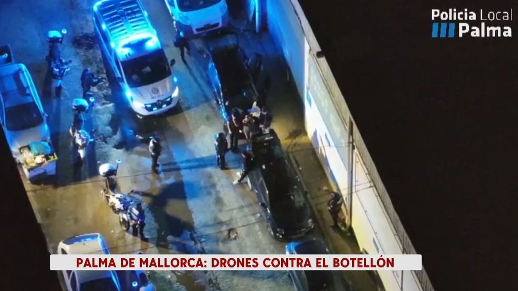 Dron antibotellón en Palma de Mallorca: así ayuda a la Policía Local a cazar a los infractores