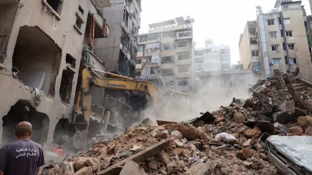 Estado de un barrio en Beirut tras los recientes ataques aéreos de Israel