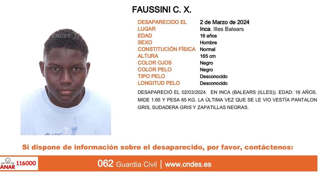 Faussini C. X., desaparecido en Inca (Islas Baleares)