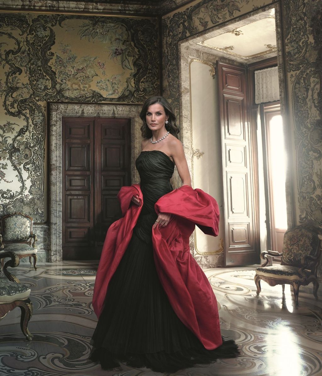 Letizia, posando para Annie Leibovitz