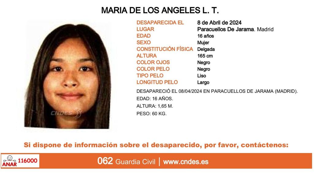 Maria De Los Ángeles L. T. desaparecida en Paracuellos de Jarama (Madrid)