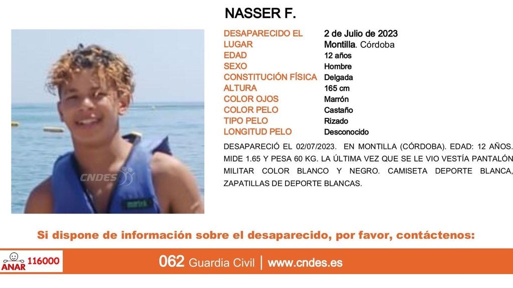 Nasser F., desaparecido en Montilla (Córdoba)