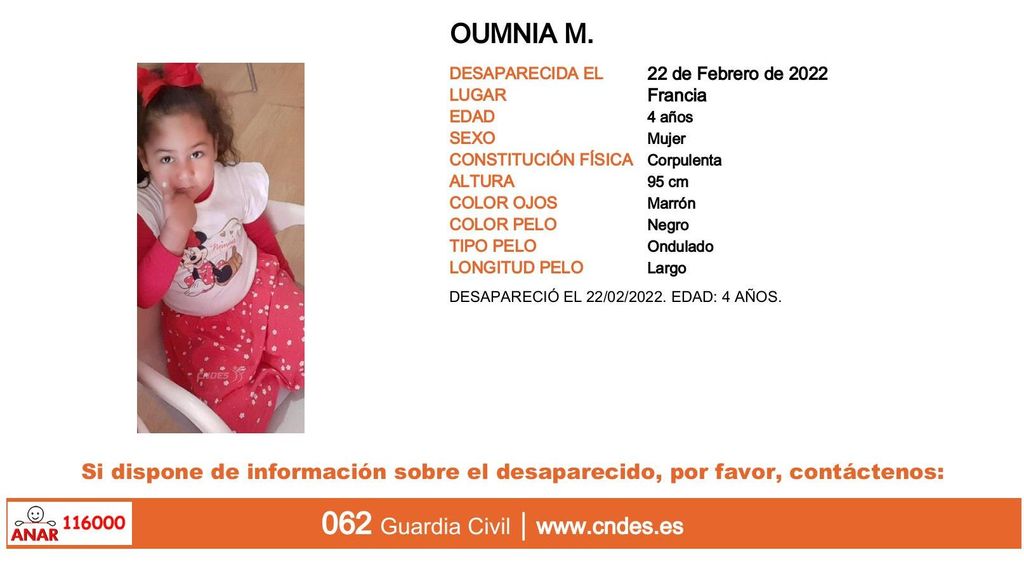 Oumnia M., desaparecida en Francia