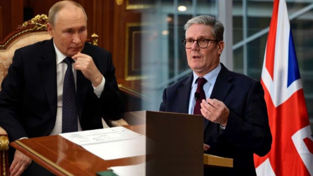 Putin y el primer ministro de Reino Unido, Starmer.