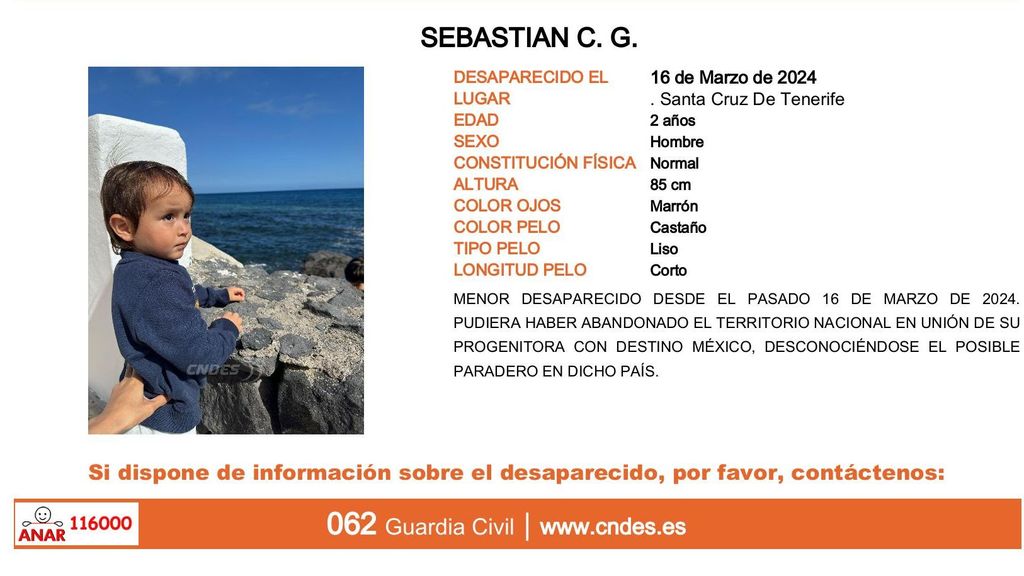 Sebastián C. G., desaparecido en Santa Cruz de Tenerife