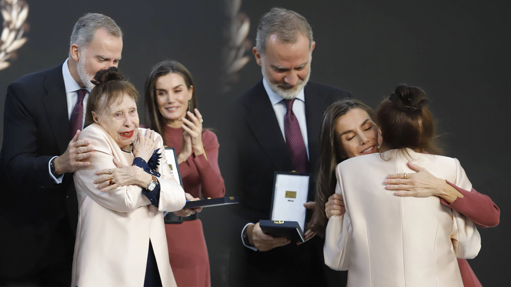 Gemma Cuervo recoge emocionada su Medalla al Mérito en las Bellas Artes (Fotomontaje con imágenes de Cordon Press)