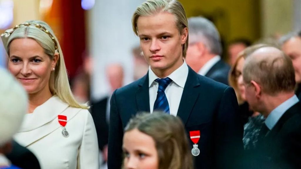 La princesa heredera Mette Marit y su hijo Marius Borg