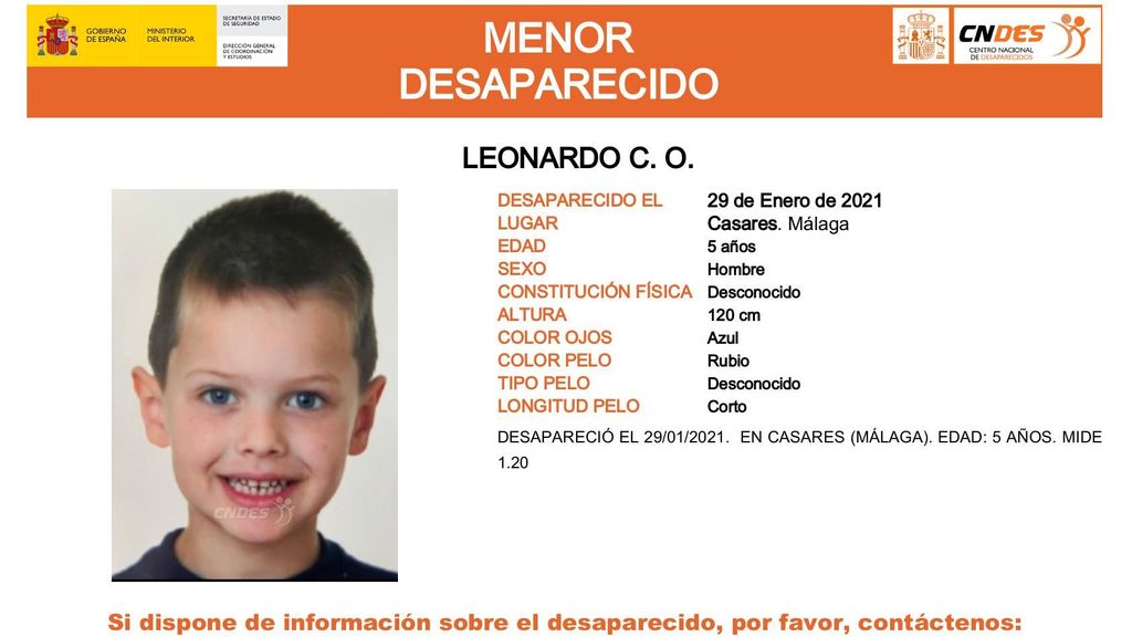 Leonardo C.O., desaparecido en Casares (Málaga)