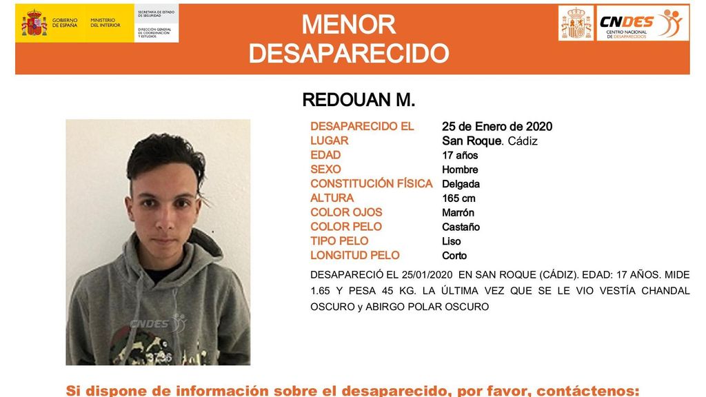 Redouan M., desaparecido en San Roque (Cádiz)