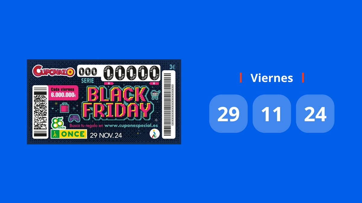 Resultado del Cuponazo del Black Friday de la ONCE: comprobar número premiado hoy 29 de noviembre