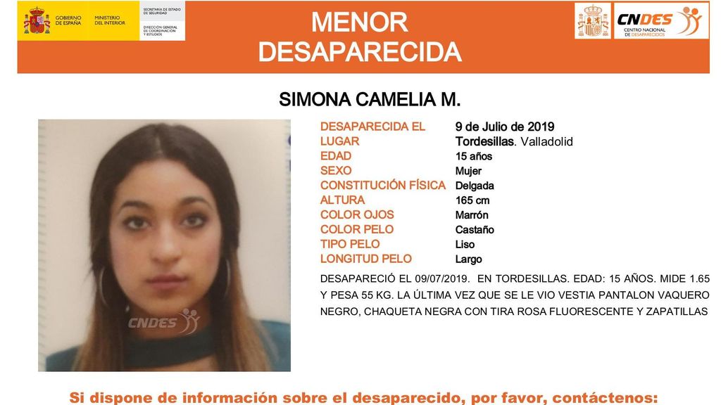 Simona Camelia M., desaparecida en Tordesillas (Valladolid)