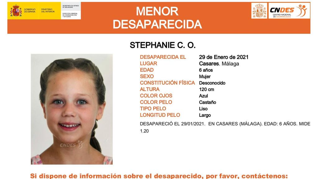 Stephanie C.O., desaparecida en Casares (Málaga)