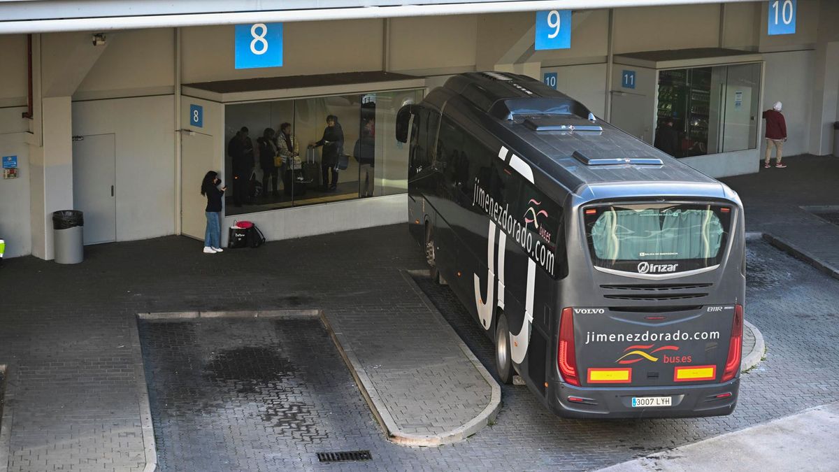 Dársena de la Estación de Autobuses de Méndez Álvaro de Madrid, este jueves