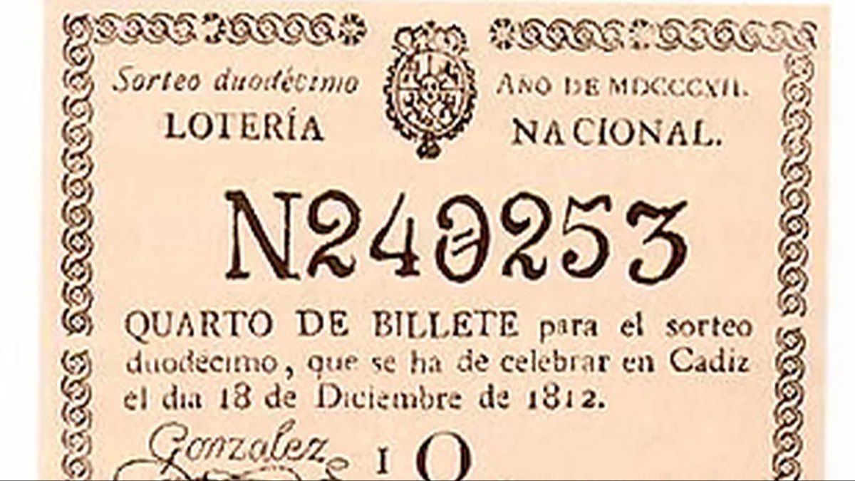 Un décimo de lotería del primer sorteo de 1812