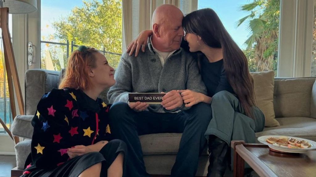 Bruce Willis con sus hijas en Acción de Gracias.