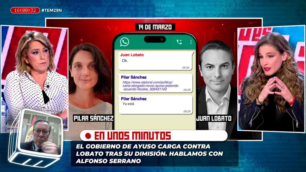 Los mensajes entre Lobato y Sánchez Acera Todo es mentira 2024 Programa 1481