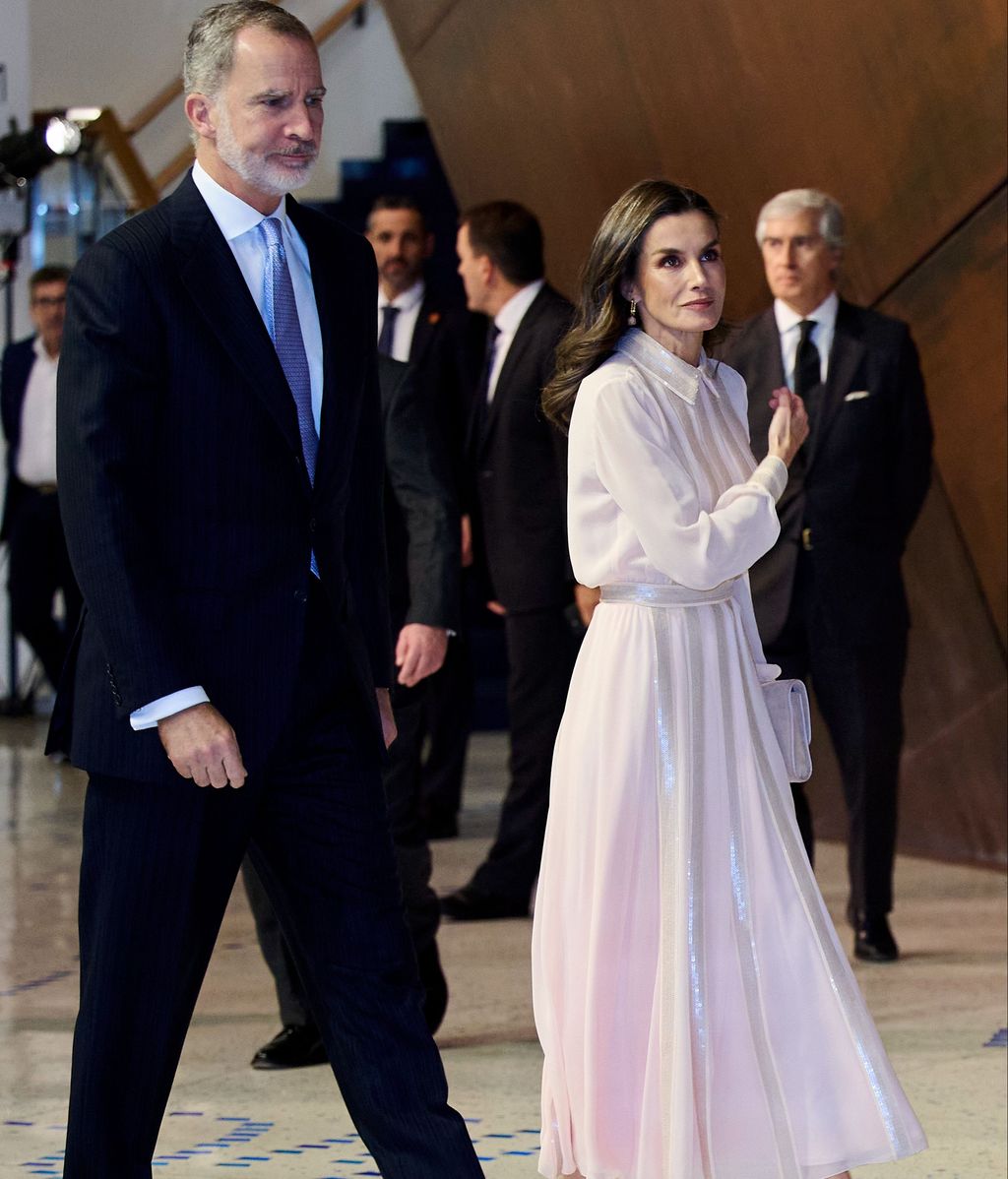 Los reyes a su llegada al Palacio de Euskalduna