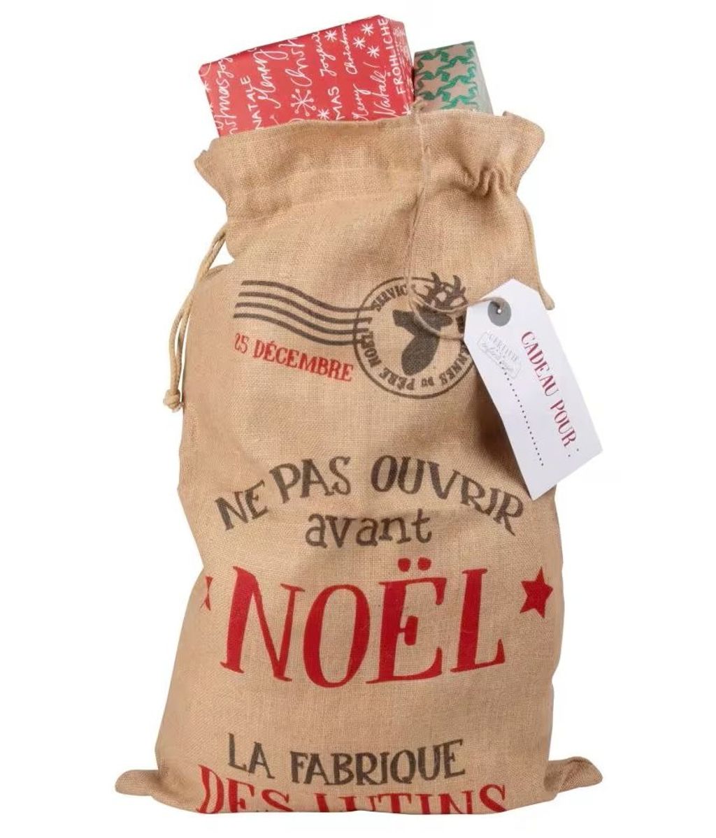 Bolsa de yute para regalos de Maisons du Monde