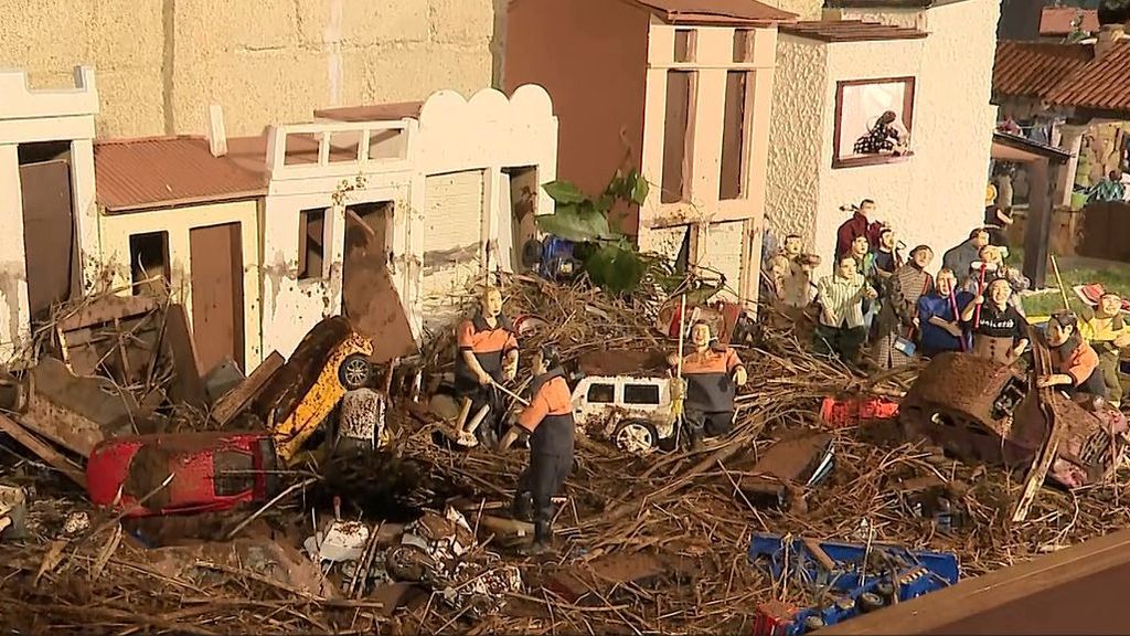 Las inundaciones de Valencia están presentes en el Belén de Valga de este 2024