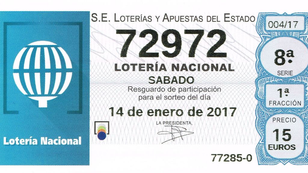 Décimo de Lotería impreso en terminal