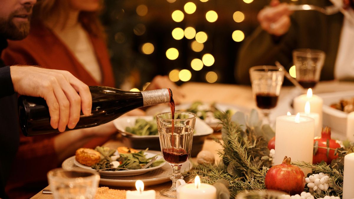 Imagen de archivo de una cena de Navidad