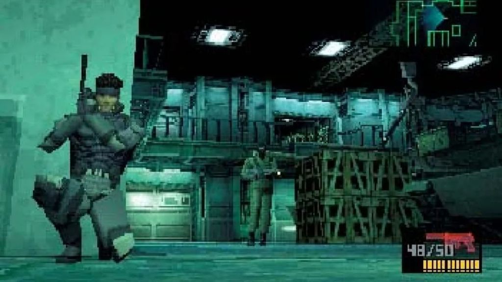 Primera versión de Metal Gear Solid para PlayStation, 1998.