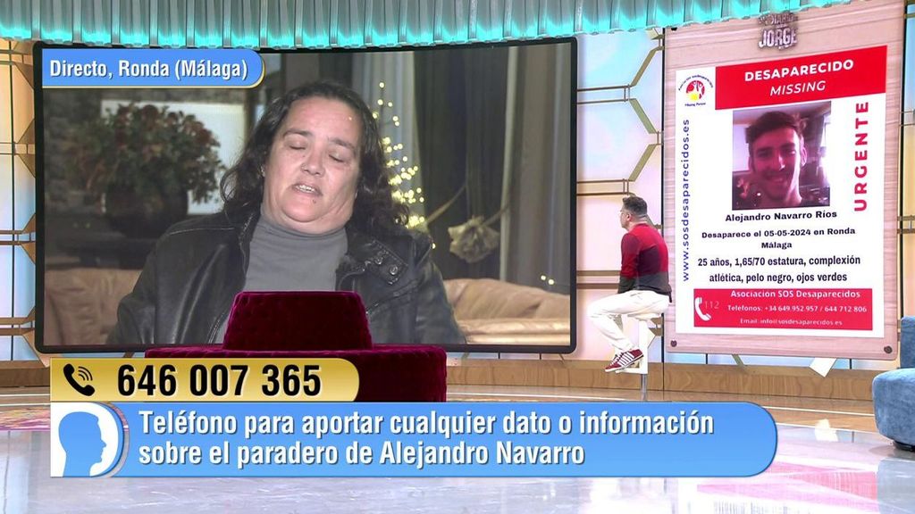 Jorge Javier entrevista en directo a la madre del joven desaparecido en Ronda