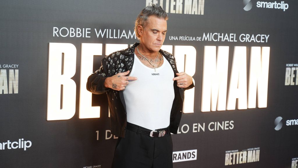 Robbie Williams en la premiere de 'Better Man' en Madrid