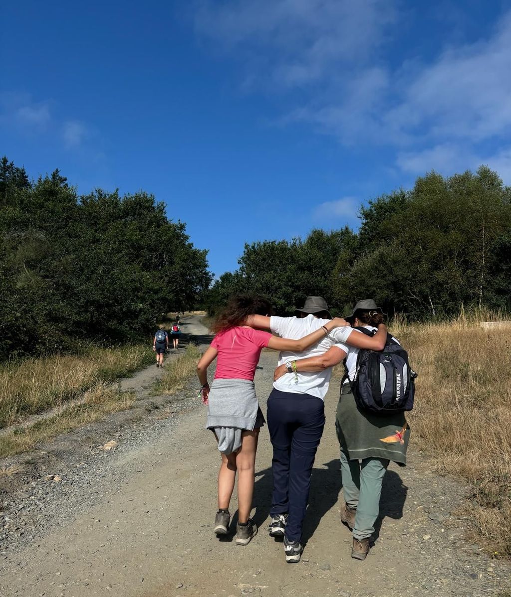 Así subían junto a Javi, las cuestas del Camino de Santiago.