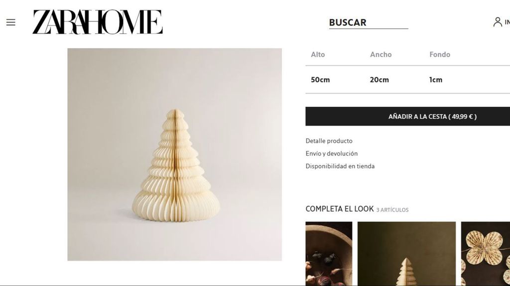 Captura de la web de Zara Home