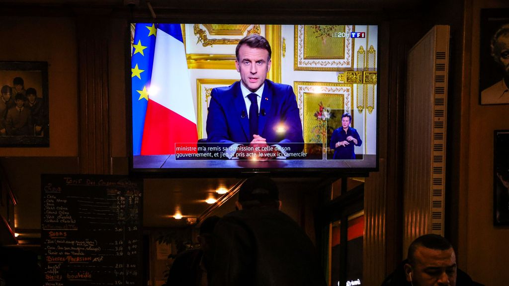 Emmanuel Macron se dirige a la nación tras la caída del Gobierno de Michel Barnier