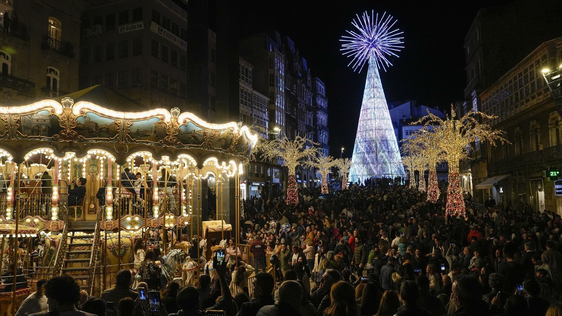 Encencido de luces en Vigo