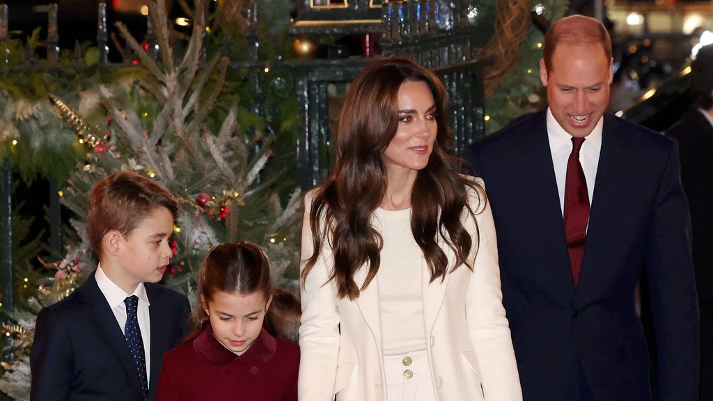 La familia real británica durante la Navidad de 2023