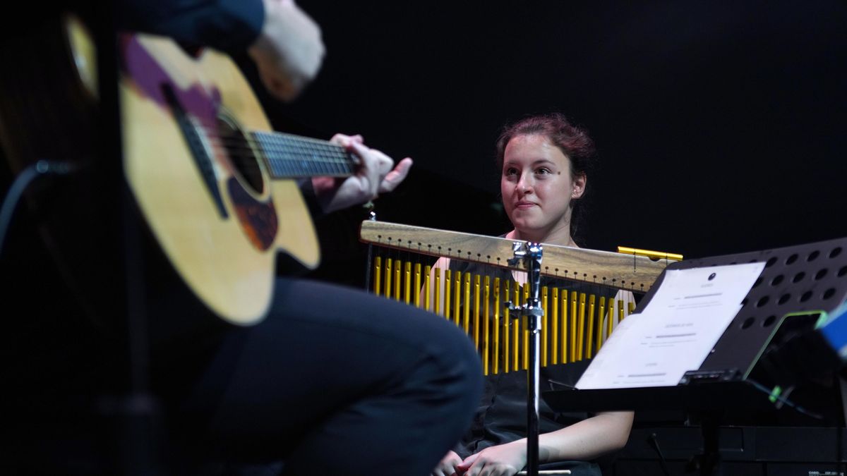 Joven de la Agrupación Musical Inclusiva del Teatro Real