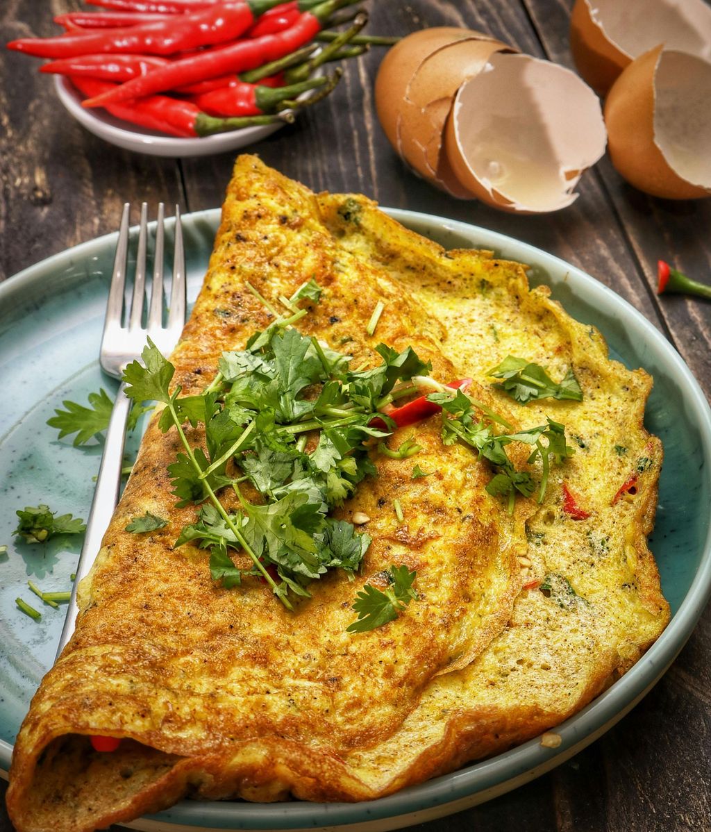 Una tortilla de tres huevos es una elección saludable