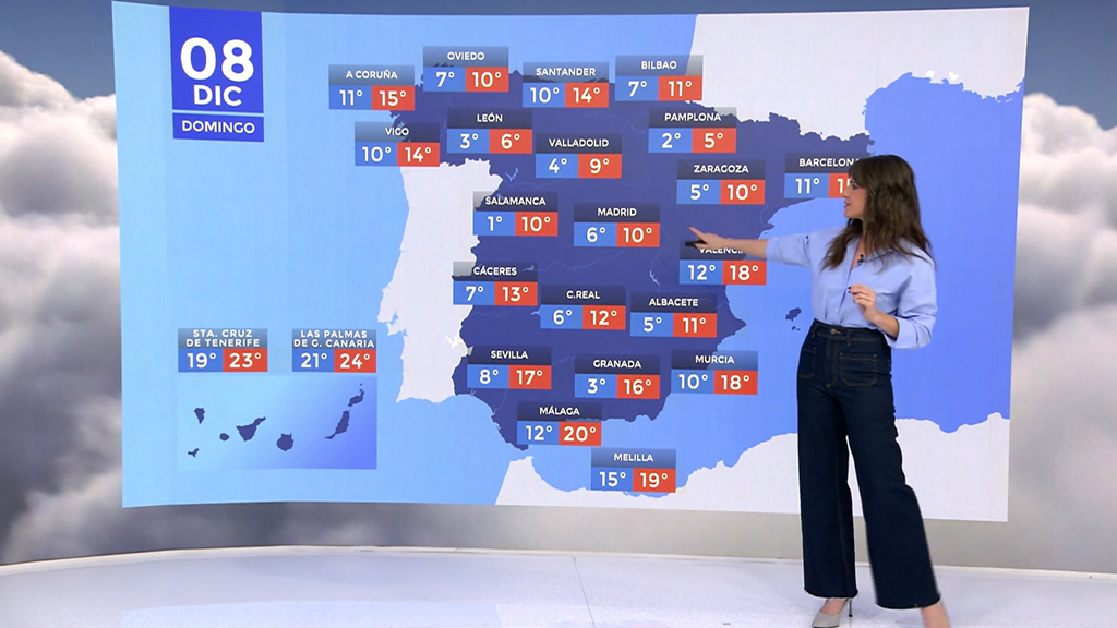 Domingo con bajada de temperaturas de forma generalizada: Aragón, Cataluña y Navarra, aviso rojo por nieve