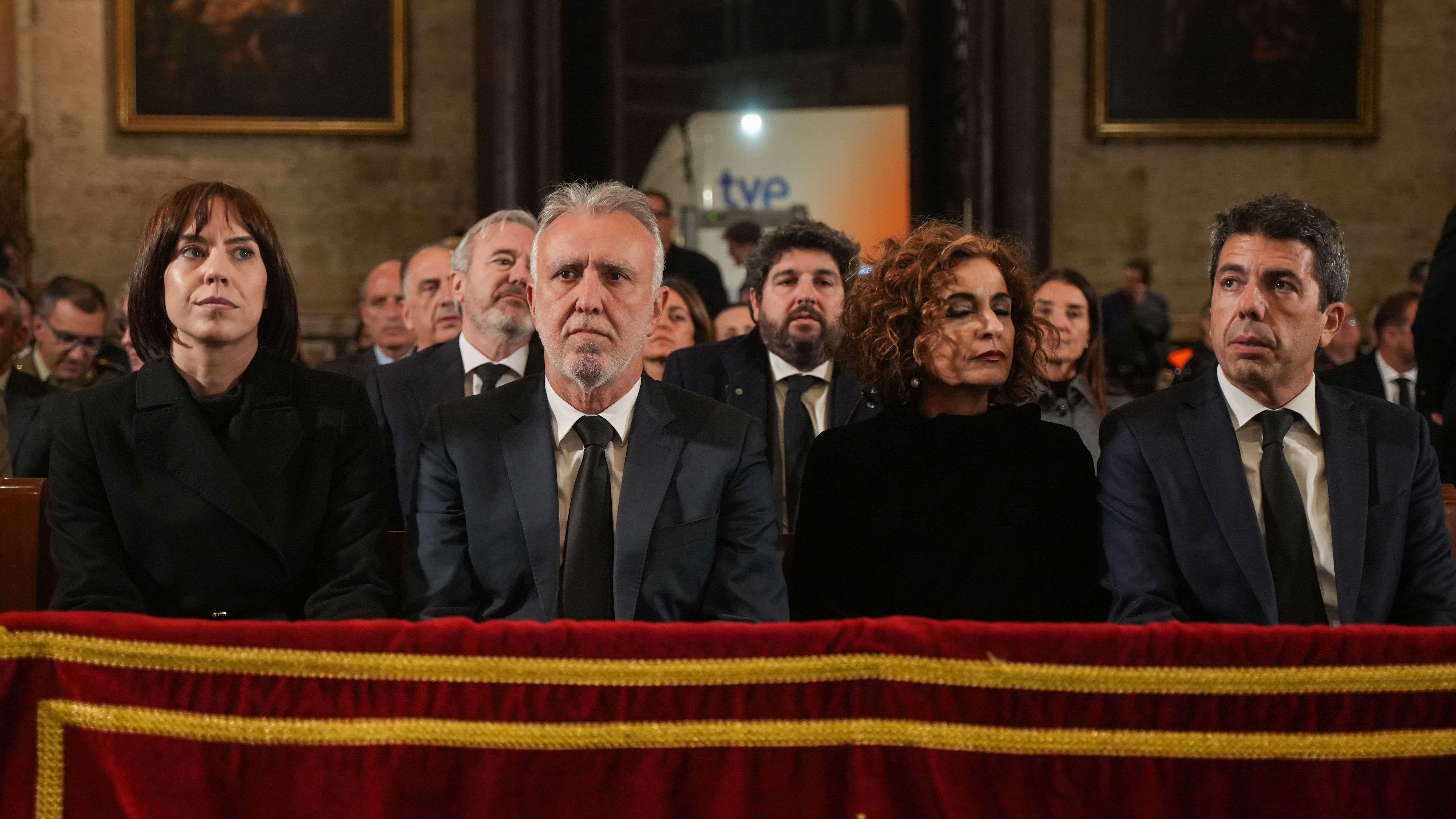 Diana Morant, Ángel Víctor Torres, María Jesús Montero y el presidente de la Generalitat valenciana, Carlos Mazón