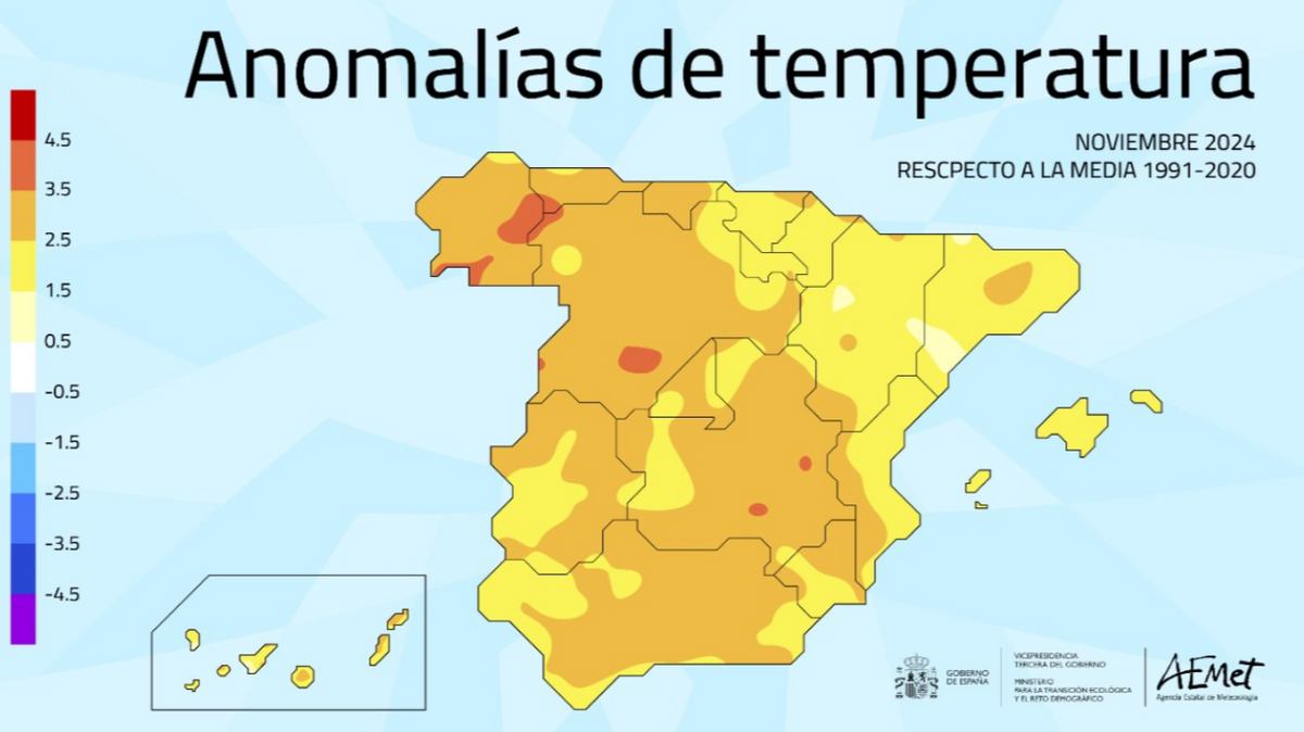 El calor en noviembre de 2024