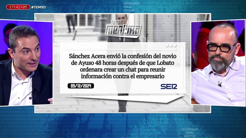 Lobato se pronuncia sobre el presunto chat que creó para investigar al novio de Ayuso