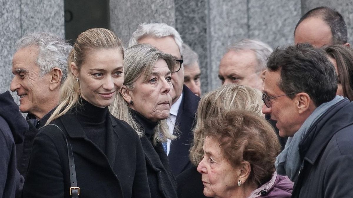 Carolina de Mónaco en el funeral.