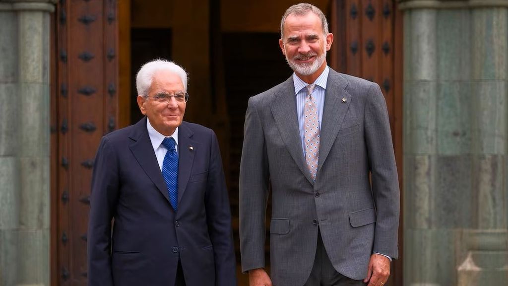 El rey Felipe VI con Sergio Mattarella en Las Palmas de Gran Canaria