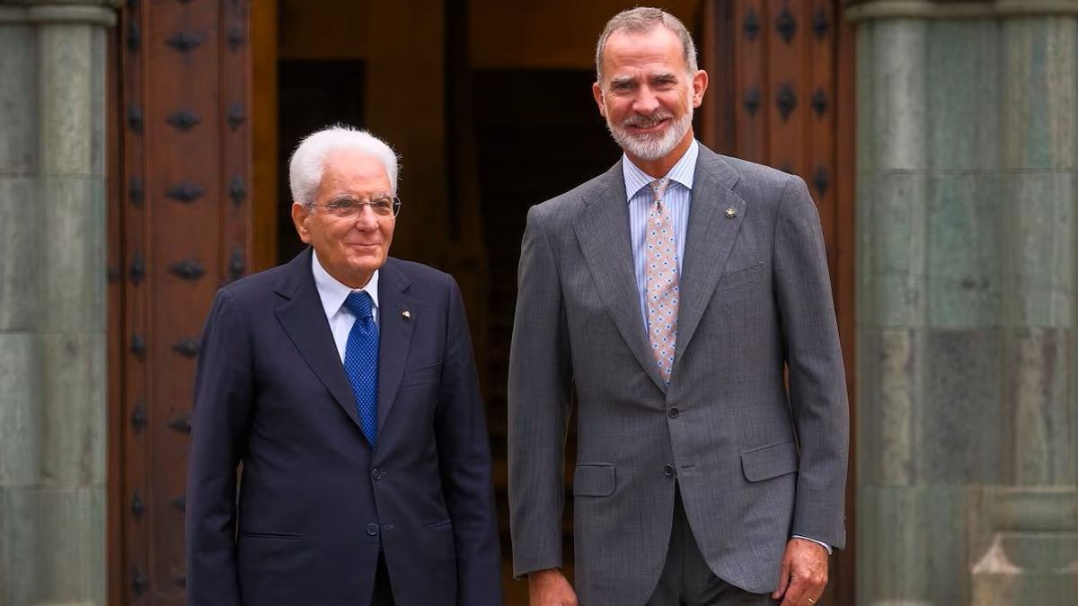 El rey Felipe VI con Sergio Mattarella en Las Palmas de Gran Canaria