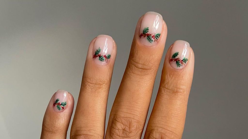 Ejemplo de uñas originales de Navidad