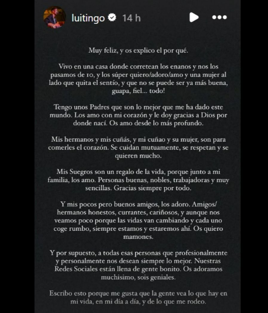 El comunicado íntegro de Luitingo