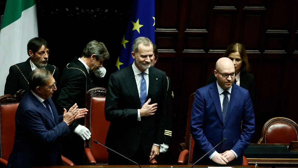 El rey Felipe VI en el Parlamento italiano