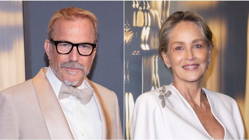 Kevin Costner y Sharon Stone en un fotomontaje de la web de Informativos Telecinco.